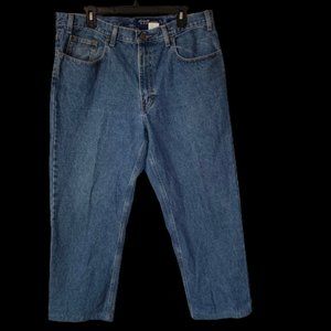 Vintage Eddie Bauer Men's size 38x30 Blue Denim Classic fit Style 90"s